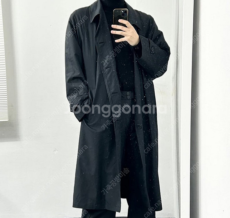 생로랑 slp / 폴리쉘 나일론? 롱 트렌치 코트 / ...--0