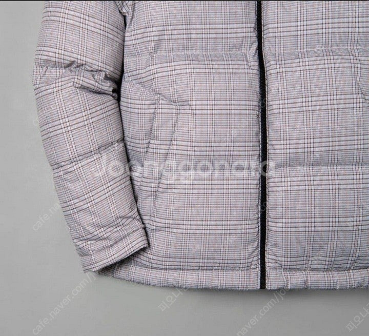 흄 오리털 체크 패딩 (남녀공용)--4