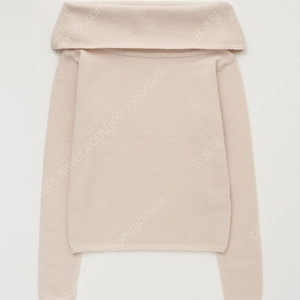 윤슬샵 camel off-shoulder knit(pink beige) 카멜 오프숄더 니트