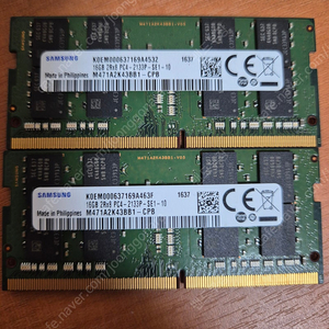 노트북용 삼성 DDR4 2133 16G X 2EA