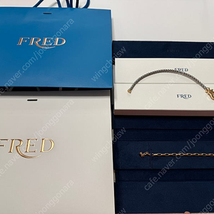 프레드(FRED) 포스텐 팔찌 핑크골드 라지 18호(스틸 케이블) + 정품 핑크골드 링크 (23년 구매)