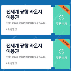 더 라운지 전세계 라운지 이용권 2매