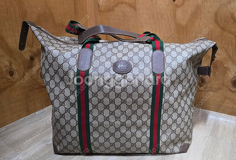 정품 구찌 Gucci 삼선 PVC GG 보스턴백--0
