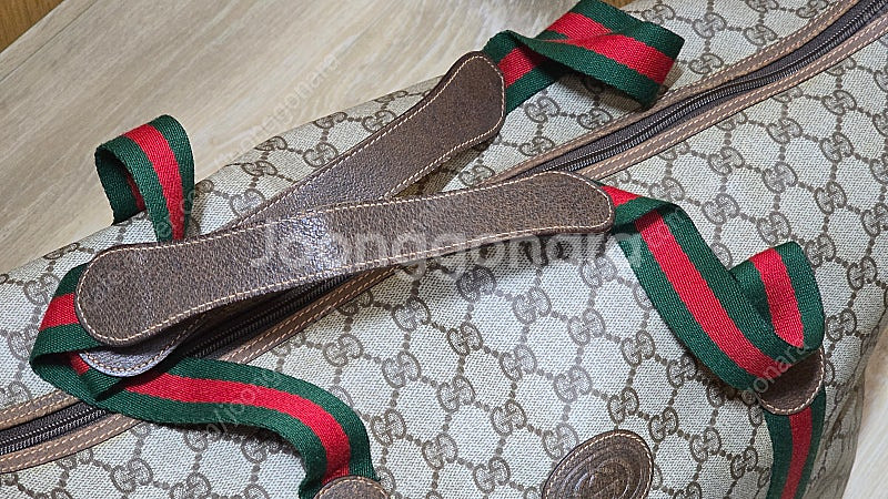 정품 구찌 Gucci 삼선 PVC GG 보스턴백--2