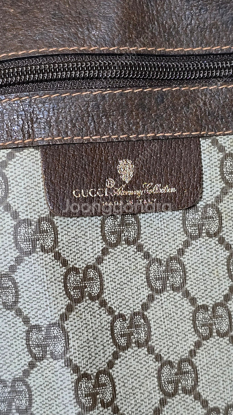 정품 구찌 Gucci 삼선 PVC GG 보스턴백--4
