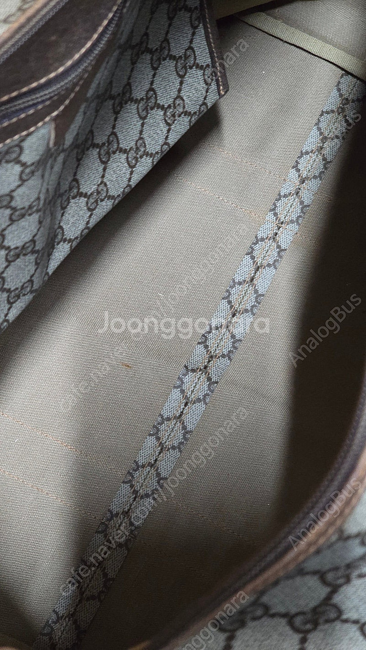 정품 구찌 Gucci 삼선 PVC GG 보스턴백--6