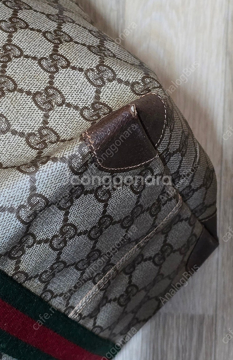 정품 구찌 Gucci 삼선 PVC GG 보스턴백--8