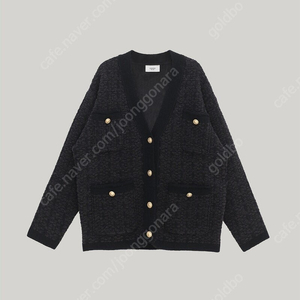 엘보른 saint half cardigan blacknavy