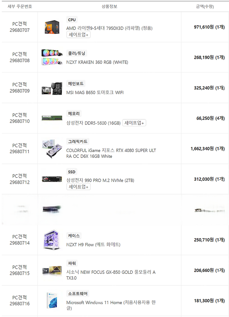 7950X3D 4080s 고사양 데스크탑 팝니다 이미지