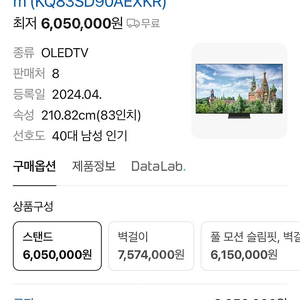 [새상품]KQ83SD90AEXKR 5품목패키지 520만원 판매합니다.