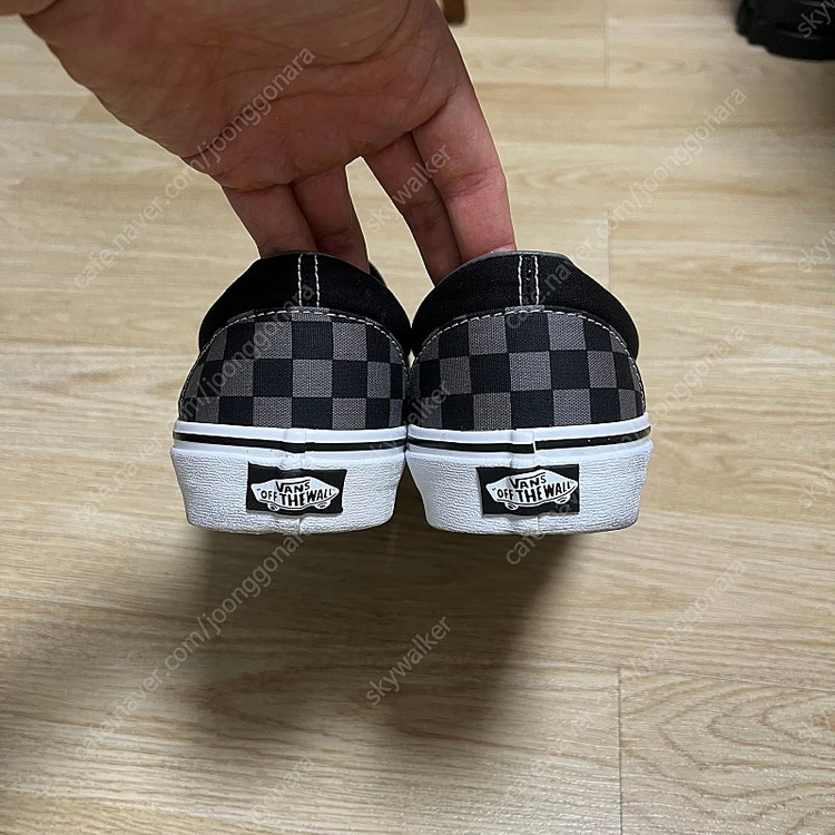 반스 체커보드 슬립온 그레이 290--2