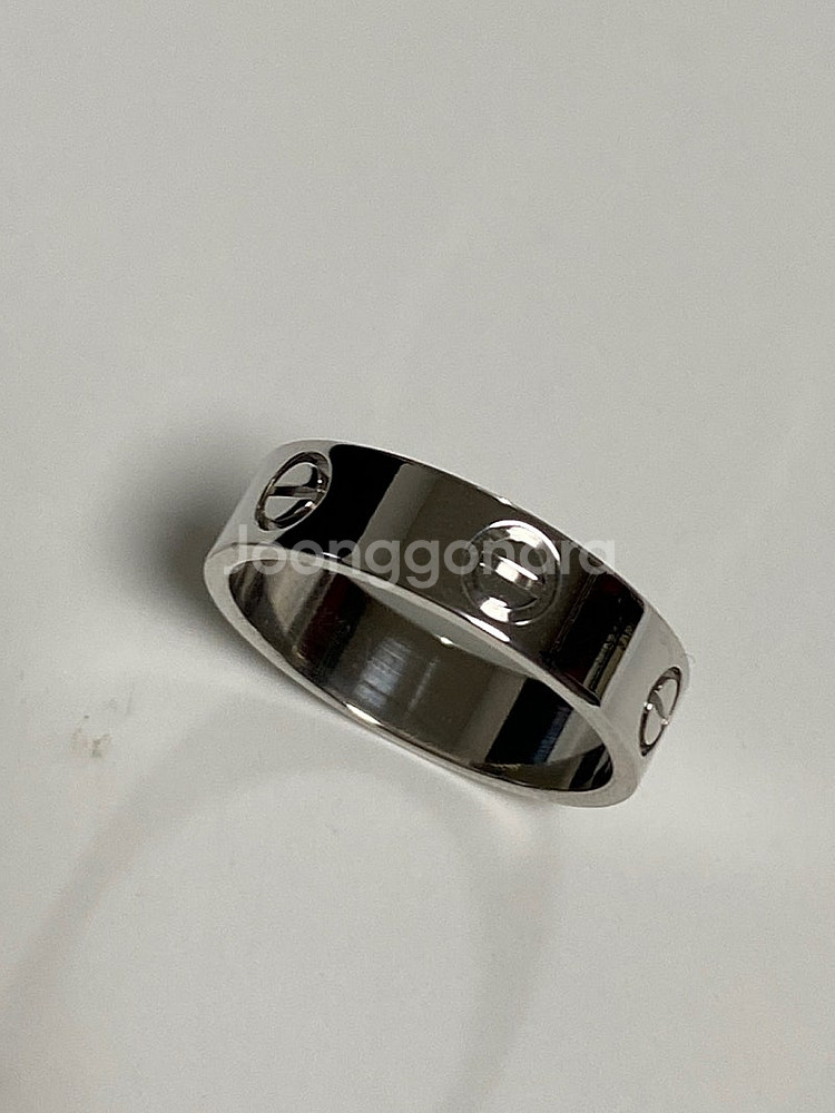 까르띠에 러브링 화이트골드 58호 5.5mm--1