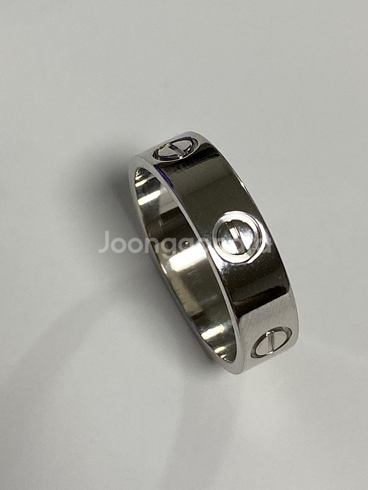 까르띠에 러브링 화이트골드 58호 5.5mm--4