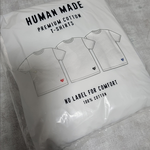 휴먼메이드 티셔츠팩 (화이트) M 새상품 HUMANMADE / 티셔츠 낱개 (블랙) M 새상품