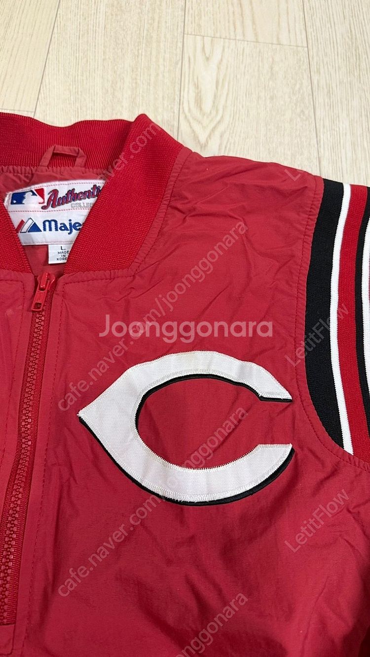 마제스틱 MLB 신시내티 레즈 반집업 바람막이 아노락 ...--3