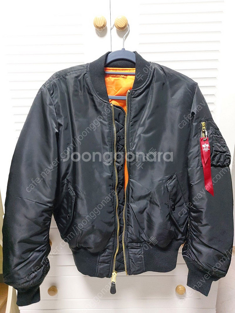 알파인더스트리 ma1 블랙 S 사이즈 항공점퍼--0