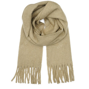 STU Fringe Muffler Beige STU OFFICE