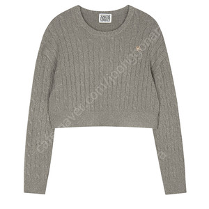 마리떼 프랑소와 저버 니트 W CABLE CROP KNIT gray