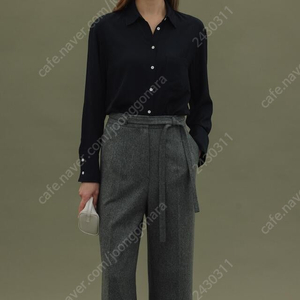 ROWE 로웨 Belted straight wool Pants_Melange grey 벨티드 스트레이트 울팬츠 멜란지그레이 스몰 판매