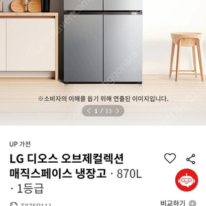 LG 냉장고 4도어 870리터