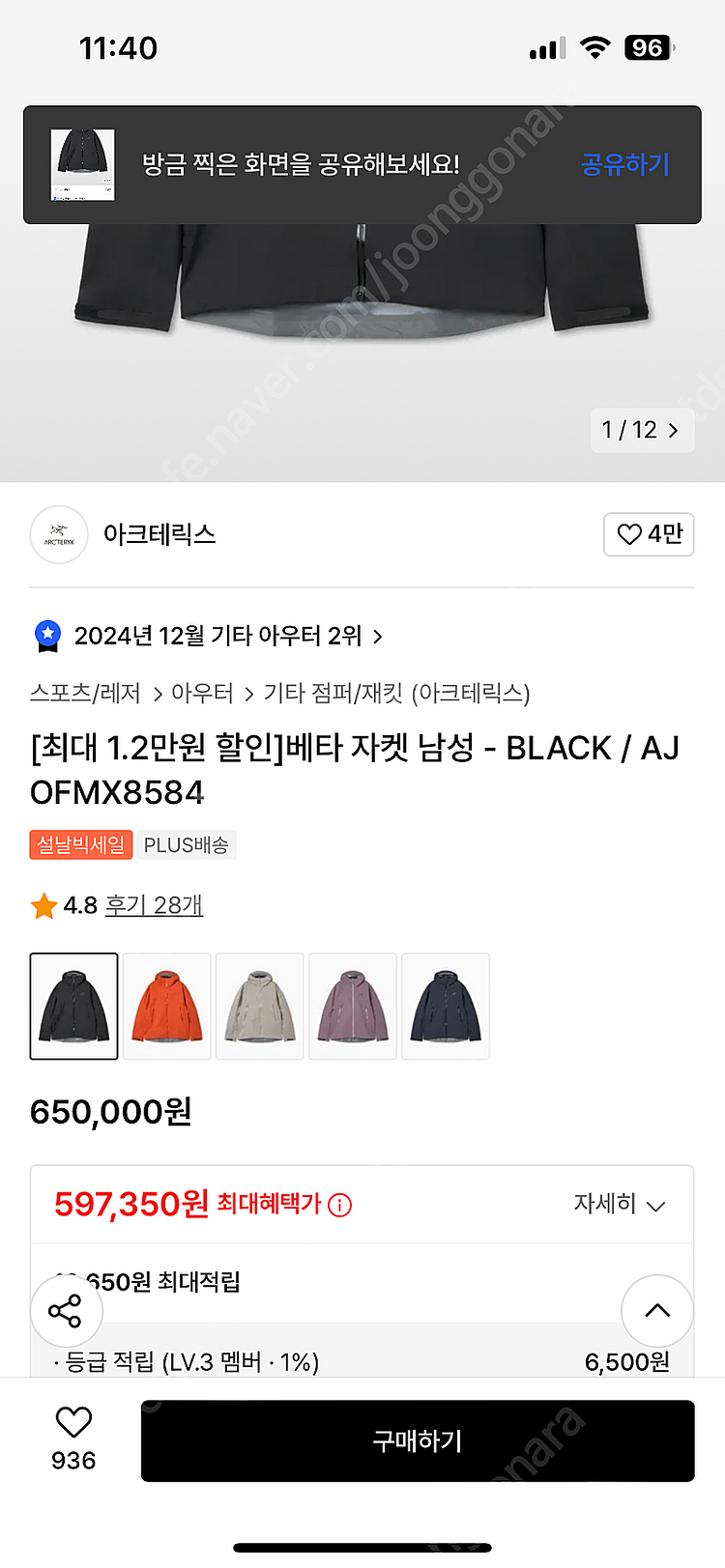 아크테릭스 베타 고어텍스 자켓--1