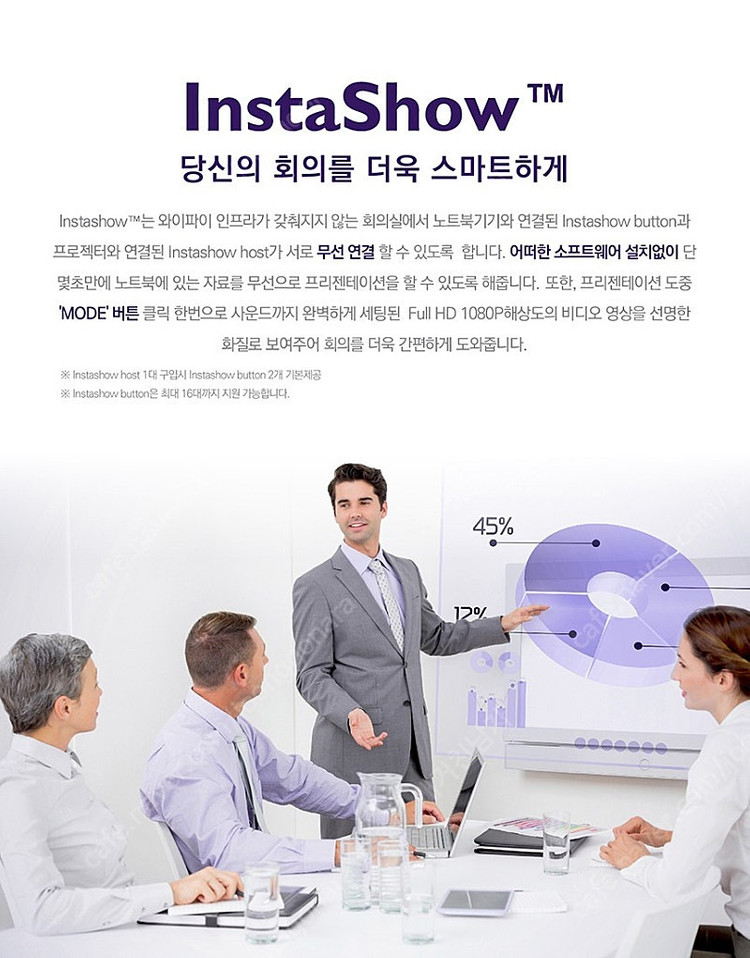 벤큐 인스타쇼 WDC10 무선 화면 공유 기기 이미지