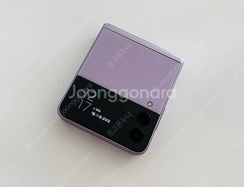 갤럭시 제트플립3 라벤더 S급 외관액정깨끗 중고폰공기계...--0