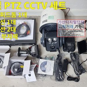 4채널 FHD PTZ CCTV 스피드돔 녹화기 세트 (고성능 교통관제, 국경수비, 농막, 축사, 논밭, 교회 중계방송용)