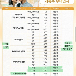 말할수없는비밀 무대인사 2/1-2/2 Cgv 용산 아이파크몰 왕십리 E열~ 2연석 통로석 양도