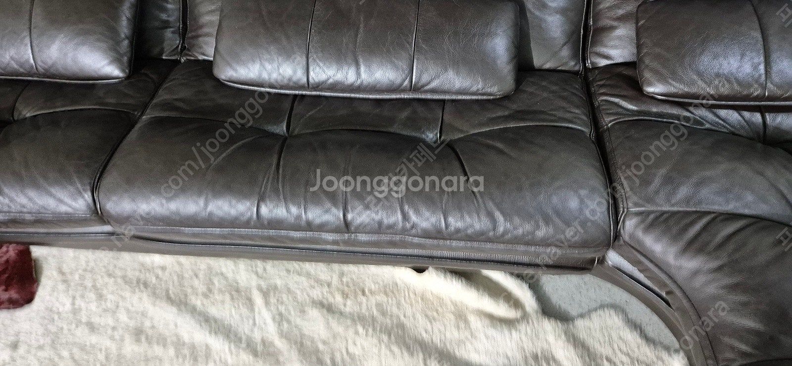 *판매* 체리쉬 이태리 전체 천연가죽 카우치소파(헤드업...--9