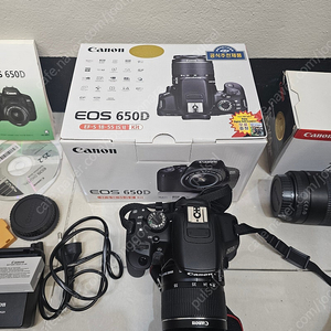 캐논EOS650D.18-55mm.75-300mm.렌즈.삼각대.가방 일절 구입당시 박스로 포장 됩니다<<가격내림50만원>>