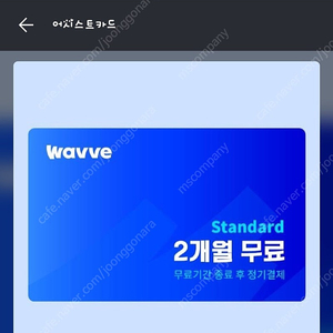 웨이브 2개월이용권