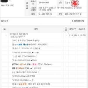 고장난 pc 판매합니다 부품용