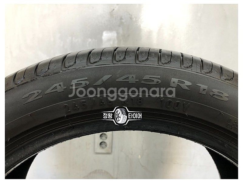 중고타이어 피렐리 신투라토 P7 245/45R18 5시...--4