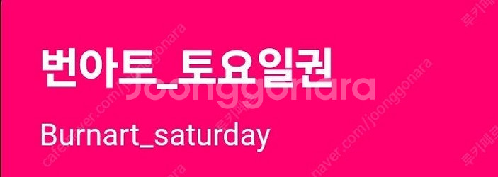 번아트페스티벌 토요일권 2매(2월1일)--0