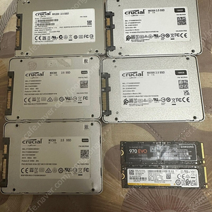 SSD 500GB, 1TB 판매 (MX200, MX300, MX500, 970evo, PM9A1)