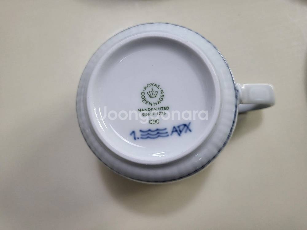 (정리세일)로얄코펜하겐 플레인 하이핸들잔--3