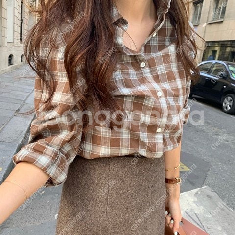 코드유 디어체크셔츠 codeu dear check shirt--2