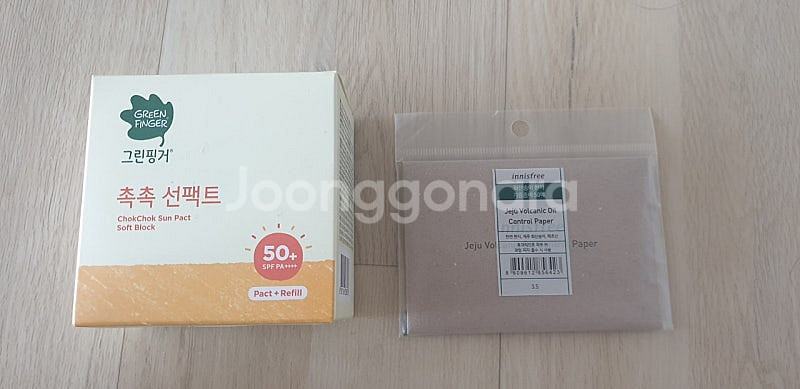 그린핑거 선팩트 본품16g + 리필 16g, 이니스프리...--0