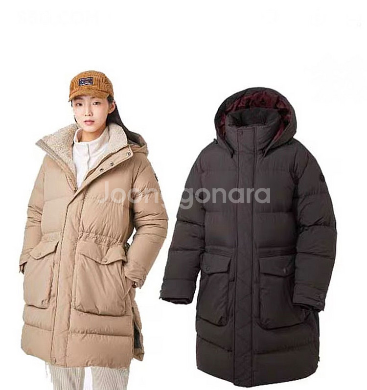 95) 코오롱스포츠 구스다운 패딩 점퍼 롱패딩 하프 패딩 점퍼--0