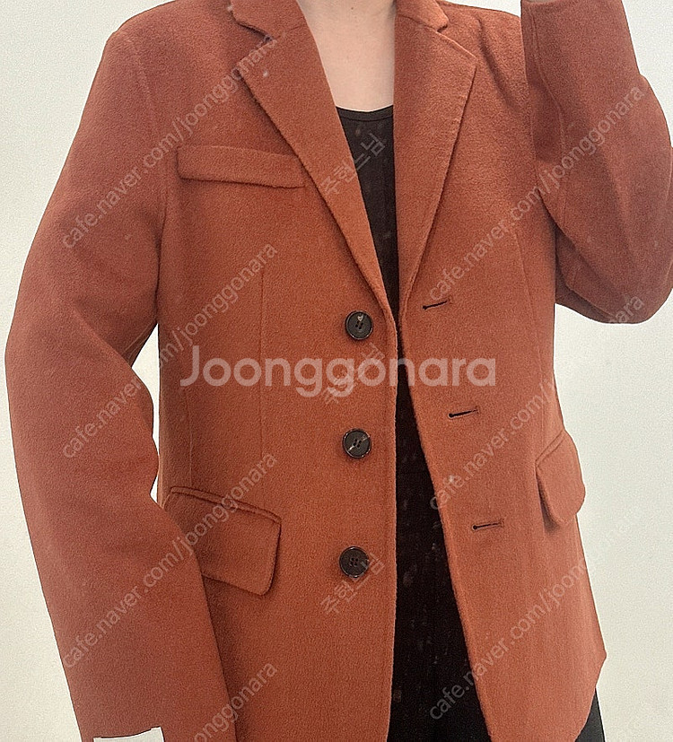 핸드메이드 울자켓 브릭컬러--1