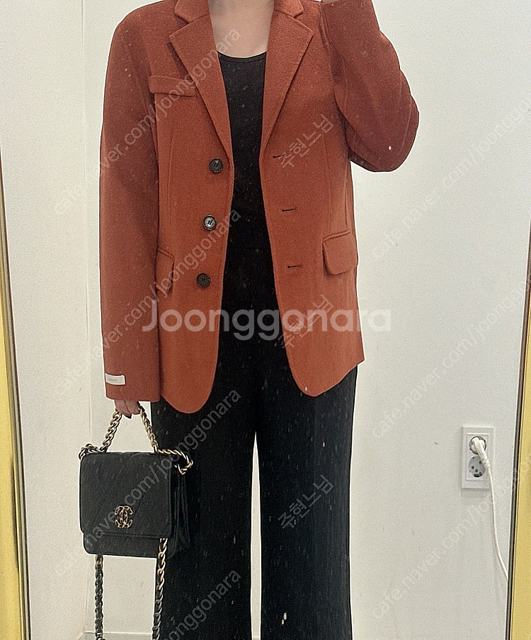 핸드메이드 울자켓 브릭컬러--2