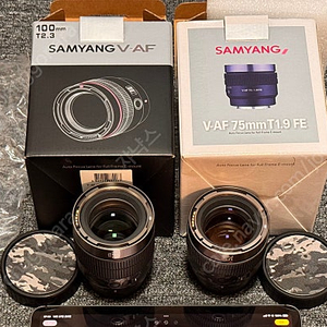 삼양 V-AF 100mm T2.3 소니 E마운트 S급 팝니다.