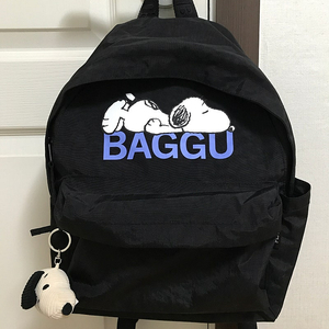 BAGGU 바쿠 바쿠백 스누피 피너츠 백팩 키링포함