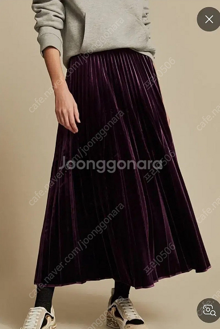 산드로 20fw 벨벳 롱 스커트 S사이즈--0