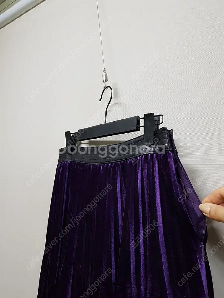 산드로 20fw 벨벳 롱 스커트 S사이즈--4