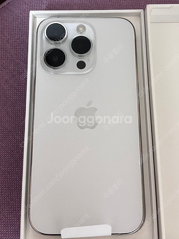 (새상품 풀박스) 아이폰 14프로 256 실버 리퍼 배터리 100--4