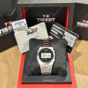 새상품)Tissot 티쏘 PRX Digital 40mm 쿼츠 블랙&실버 시계 판매 합니다.[37만원]