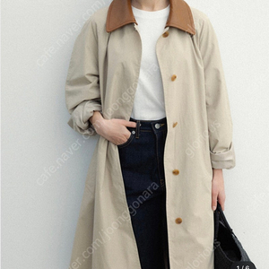 [구해요] 모노하 MONOHA leather combination half trehcn coat (beige)