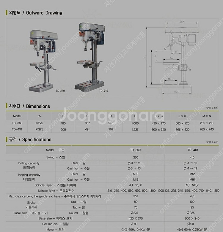 보루방 탭드릴 태핑드릴 SMC-TD410--0